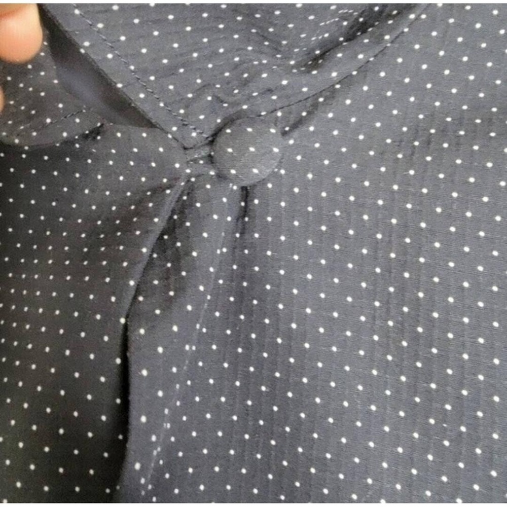 Pendleton Navy Polka Dot Crop Blazer Cape Style Jacket Large - Picture 5 of 6